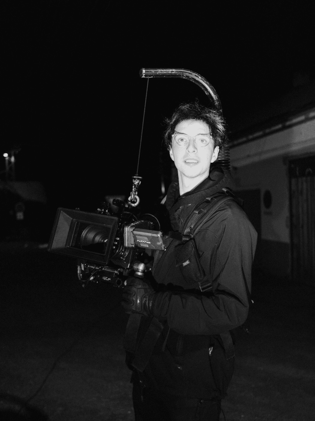 Lukas Masak with a film camera